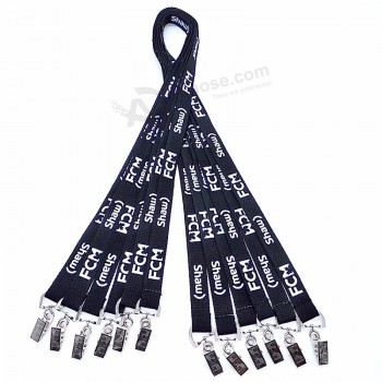 Schwarz-Weiß-Druck gedruckte Logo-Siebdruck-Lanyard