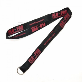 Wholesale Polyester Material Silkscreen Neck Strap Custom Logo Printing Lanyard