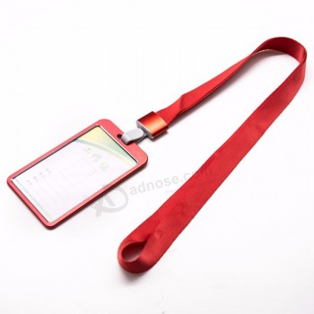 groothandel aangepaste ontwerp polyester id-kaart badge houder lanyard