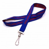 Durable Fabric customized brand name Woven Jacquard lanyards