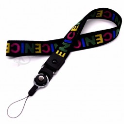 Longe avec logo jacquard personnalisée pour support de téléphone portable