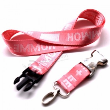 jacquard logo groothandel geweven lanyard voor ID-kaarthouder