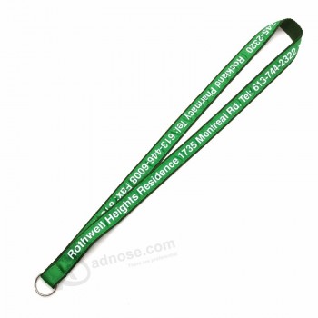 Thick satin ribbon screen printing double layer lanyard