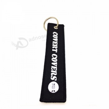 Personnalisé coloré noir blanc vert brodé cool porte-clés étiquette porte-clés porte-clés porte-clés porte-clés / porte-clés / étiquettes de jet