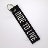 groothandel custom borduurwerk twill pilot cool sleutelhangers tag