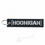 mode coole sleutelhangers tag hoonigan borduurwerk sleutelhouder porta chaves sleutelhanger voor motorfiets accessoires auto sleutelhanger motorfiets 3 stuks