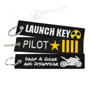 Auto keychain Motorrad Schlüsselkette flugtauglich Schlüsselketten Stickerei Schlüsselring für Pilot Key