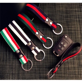 Porte-clés moto en cuir tissé à la main corde voiture porte-clés