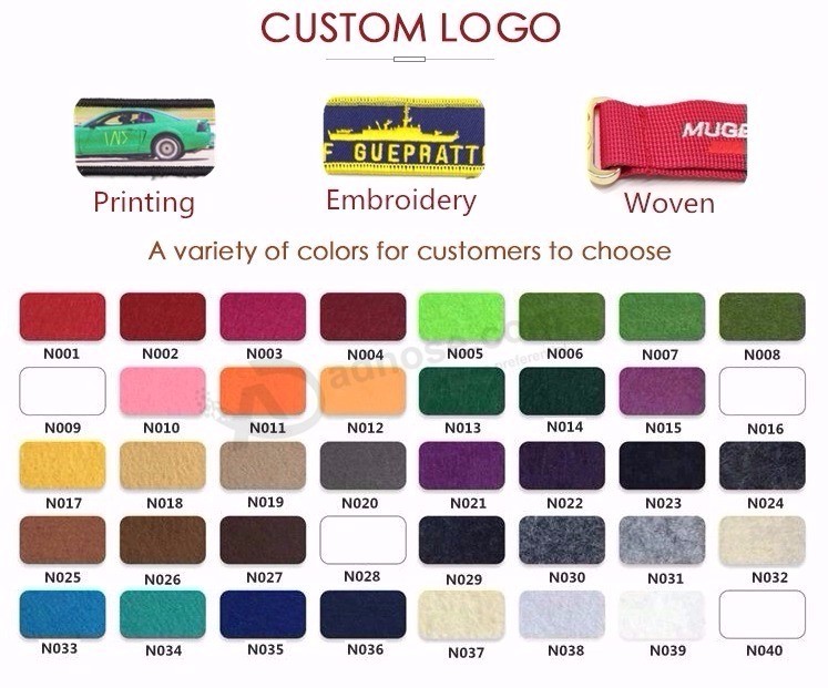 A melhor fábrica Custom made Brand logo Red Key Tag, tripulação de tecido Chaveiro Sem MOQ bordado Chaveiro