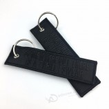 Factory Price Brand Name Logo Embroidery Fabric Airplane Keychains