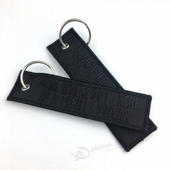 Prix d’usine Nom de marque Logo Broderie Tissu Avion Porte-clés