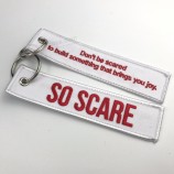 hot sale key chain with Embroidered logo