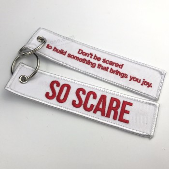 porte-clés de vente chaude avec logo brodé