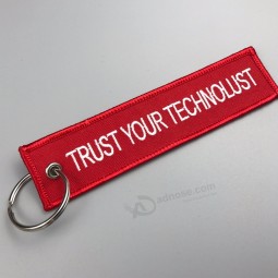 Custom Brand Name Logo Embroidery Keychains