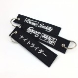 bedrijfslogo naam aangepaste borduurwerk sleutelhanger