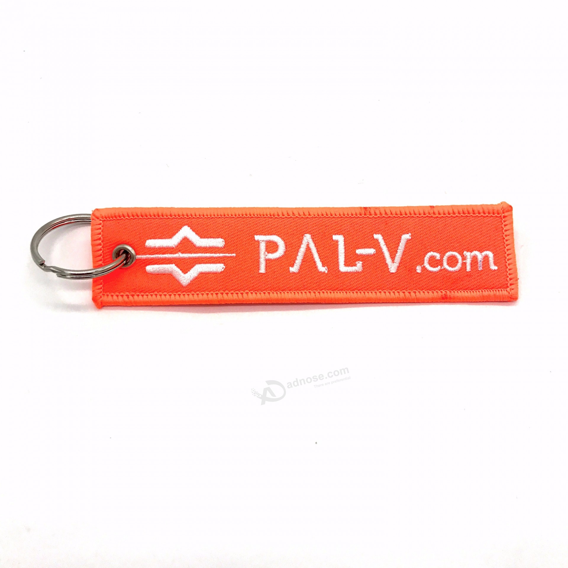 twill polyester fabric woven key chain jet tag for promotion marketing