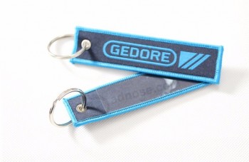 Laser Cut Polyester Textile personalized keychains for Luggage