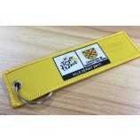 jacquard laser lockrand geweven gepersonaliseerde sleutelhangers