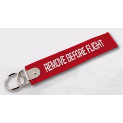 Wholesale custom Woven Polyester Strap personalized keychains with no MOQ