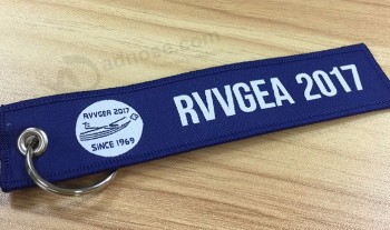 Porte-clés personnalisés en ruban tissé de conception personnalisée pour cadeau de promotion
