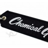 gepersonaliseerde logo geweven band borduurwerk gepersonaliseerde sleutelhangers