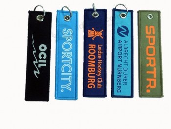 Porte-clés tissé avec logo personnalisé pour moto avec anneau en métal