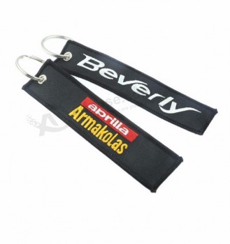 Vente en gros de porte-clés personnalisés personnalisés avec logo tissé sur mesure