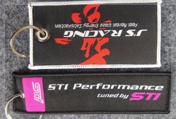Logo personnalisé Porte-clés personnalisés tissés pour sac sans MOQ