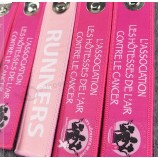 gepersonaliseerde korte geweven gepersonaliseerde sleutelhangers voor kleding met metalen ring