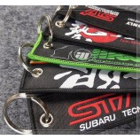 portachiavi personalizzati in tessuto personalizzato per indumento con anello in metallo