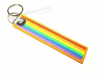 Vente en gros longe personnalisée Tissé porte-clés personnalisés pour vêtement