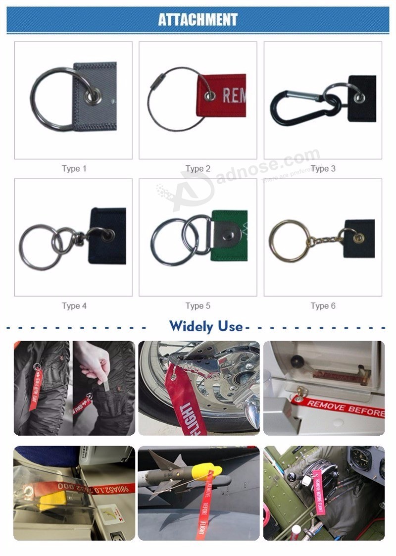 Gepäckanhänger Reißverschluss Ziehen Sie gewebten Schlüsselbund