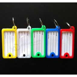 Doppelseitenplastikrechteck keychains Gepäckanhänger-Schlüssel-Identifikations-Aufkleber für Hotel