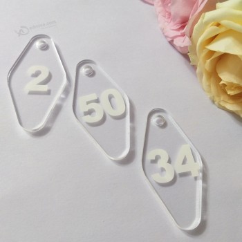 Ensembles de porte-clés numérotés en acrylique Porte-clés