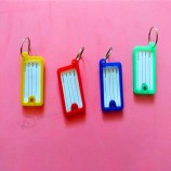 Plastikrechteck keychains Gepäckanhänger Haustier etikettiert Schlüsselidentifikationsaufkleber für Hotel