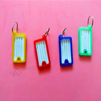 rettangolo di plastica portachiavi tag bagagli tag pet tag etichetta ID identificativo per hotel
