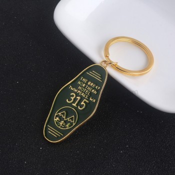 TV Twin Peaks 315 Logo Keychains Pendants The Great Northern Hotel tag