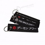 Fabric Pilot Crew Both Side Embroidery Keychain Keyring