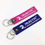 Brand Private Twill Fabric Embroidery Key Chain