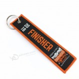 gepersonaliseerde aangepaste borduurwerk sleutelhanger aangepaste logo