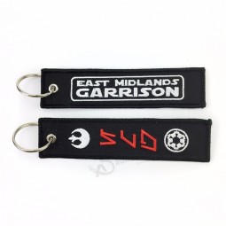 Embroidered Polyester Custom Fabric Key Chain