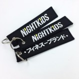 gepersonaliseerde geborduurde custom borduurwerk sleutelhangers