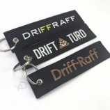 stof aangepaste patch borduurwerk geborduurde sleutelhanger