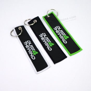 Woven Key Chain with  Merrow Border,woven Key Chain with your logo