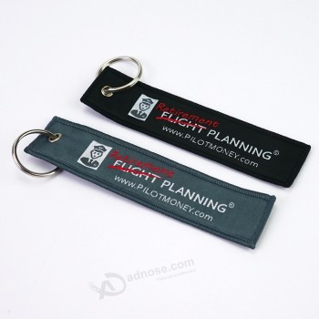 porta-chaves em branco tecido promocional por seu logotipo