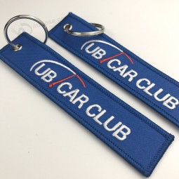 Nova moda personalizado bordado chaveiro chaveiro