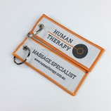 сплетенная таможней граница merrow цепочки для ключей, с вашим сплетенным логотипом цепочка для ключей
