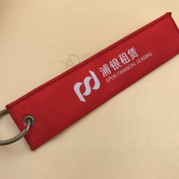 Porte-clés tissé brodé, Porte-clés brodé par votre logo