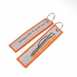 merrow border naamlogo stoflabels effen geweven autosleutelhangers