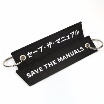 tecido de sarja personalizado nome privado logotipo Chave do chaveiro porta-chaves bordados